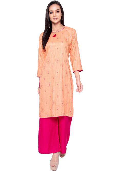 paisley printed kurta palazzo set - 20616061 - Very Small Image - 1