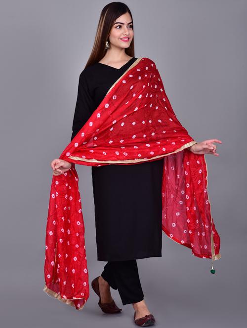 black kurta pant set with dupatta - 20616110 - Very Small Image - 1