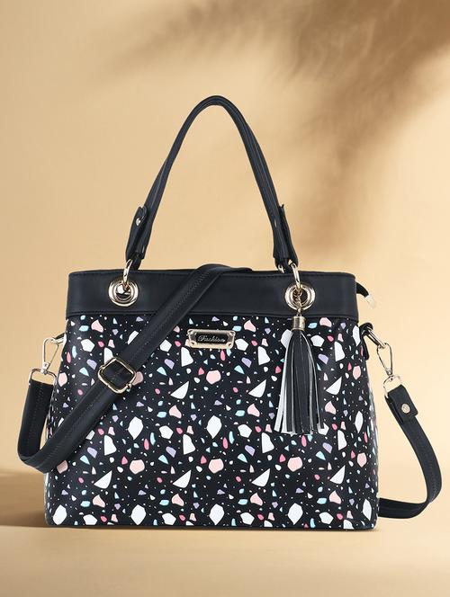 black leatherette (pu) handbag - 20616905 - Very Small Image - 1