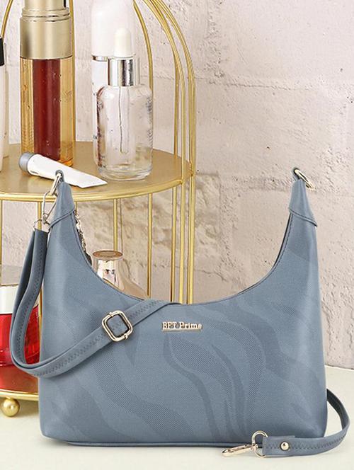 grey leatherette (pu) handbag - 20617132 - Very Small Image - 1