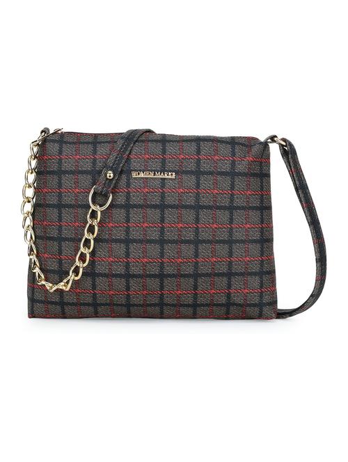 grey leatherette (pu) sling bag - 20617350 - Very Small Image - 1