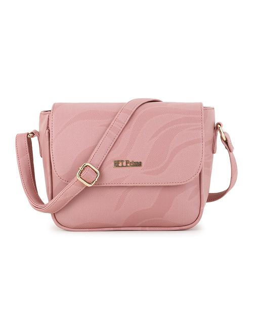 peach leatherette (pu) sling bag - 20617424 - Very Small Image - 1