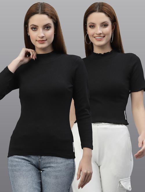 women set of 2 black casual top - 20617762 - Very Small Image - 1