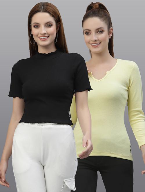 women set of 2 multi coloured casual top - 20617807 - Very Small Image - 1