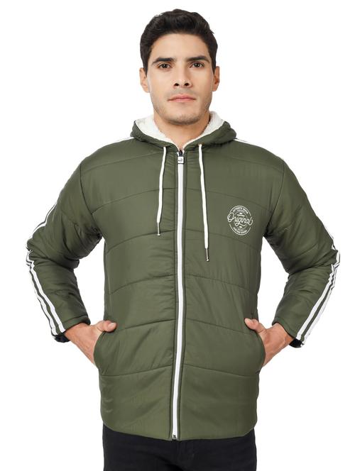 green wool quilted casual jacket - 20620491 - Very Small Image - 1