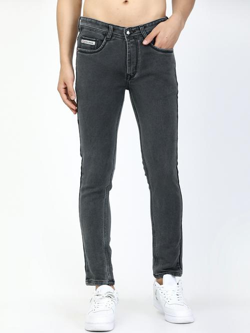 men steel grey denim jeans - 20620594 - Very Small Image - 1