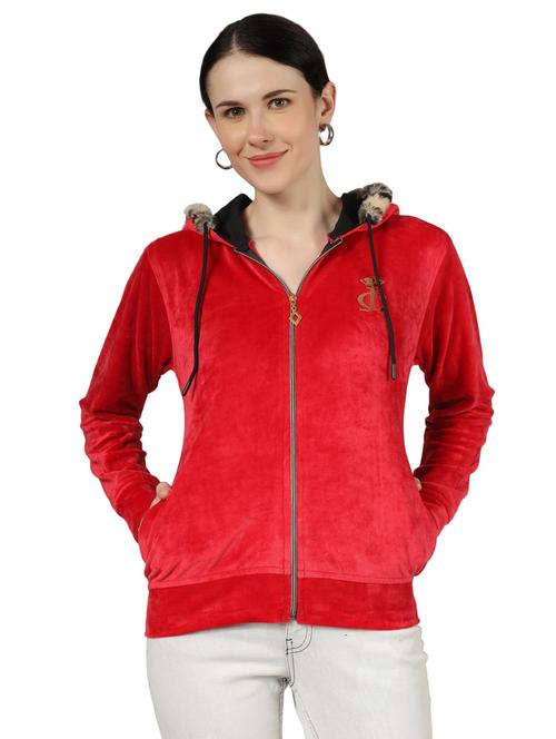 red long sleeve hooded sweatshirt - 20621631 - Very Small Image - 1