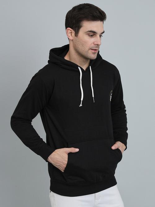 men placement graphic printed hooded sweatshirt - 20621717 - Very Small Image - 1