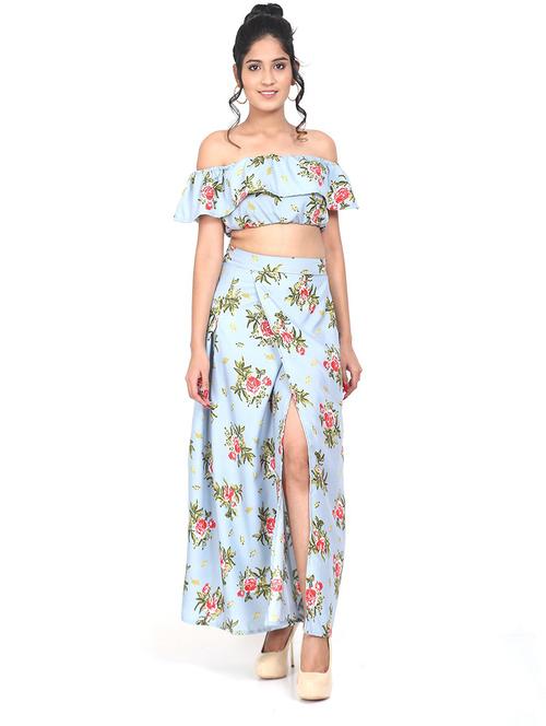 women floral print shirt and top co-ord set - 20621790 - Very Small Image - 1