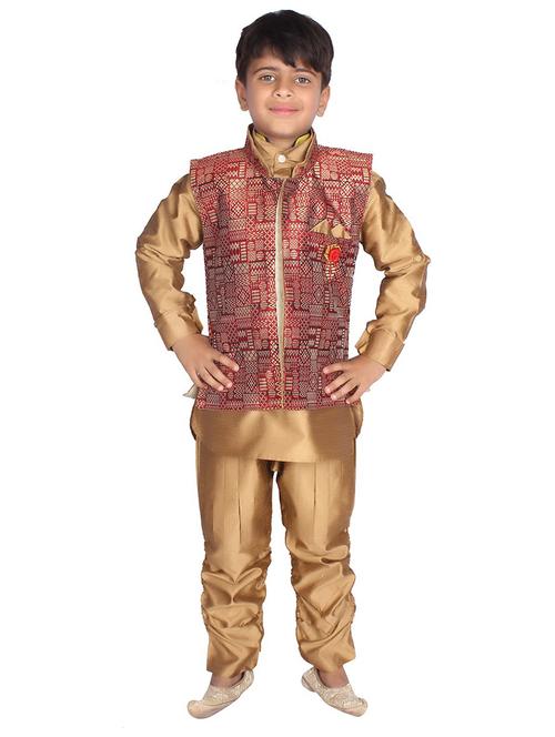 multi colored self design sherwani set - 20621963 - Very Small Image - 1