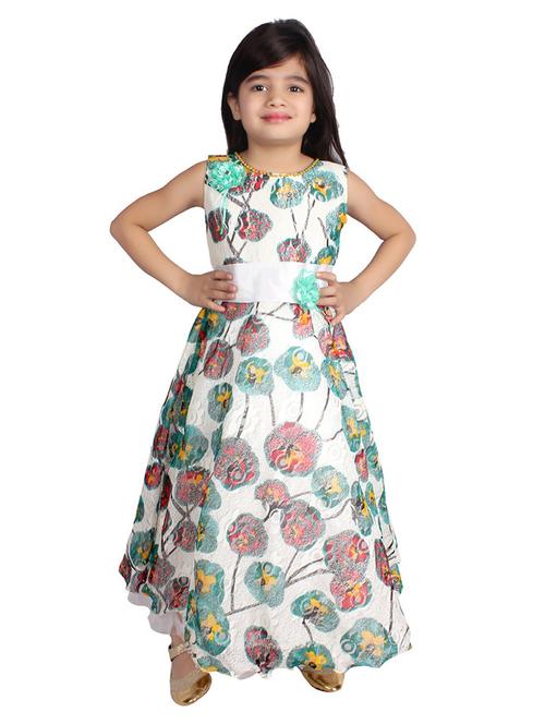 kids green printed detailed dress - 20622432 - Very Small Image - 1