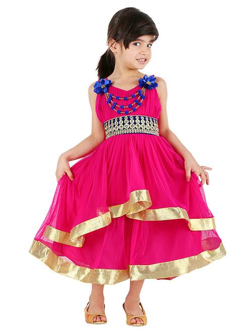 kids pink detailed dress - 20622442 - Very Small Image - 1