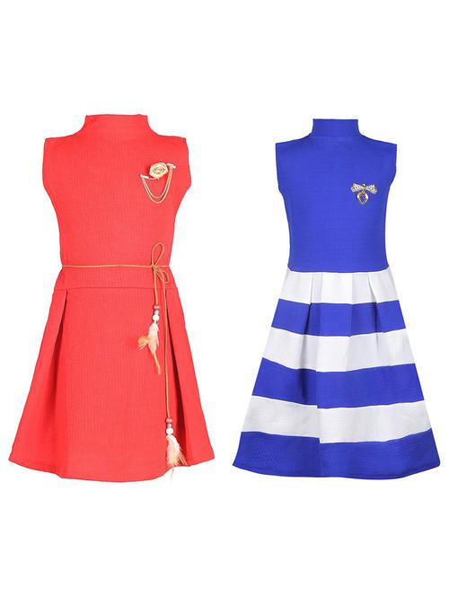 girls pack of 2 cotton frock - 20622468 - Very Small Image - 1