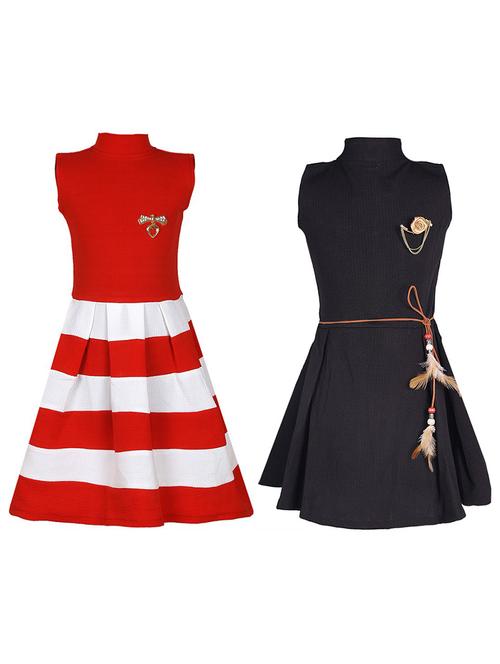 girls pack of 2 cotton frock - 20622470 - Very Small Image - 1