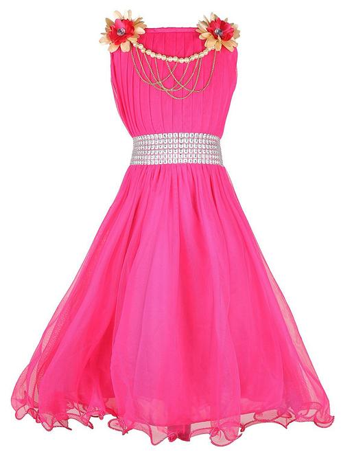 kids pink detailed gown - 20622496 - Very Small Image - 1