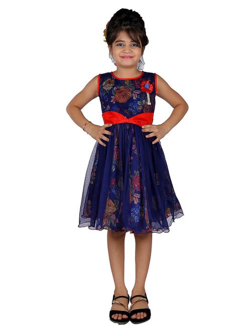 girls floral print sleeveless frock - 20622510 - Very Small Image - 1