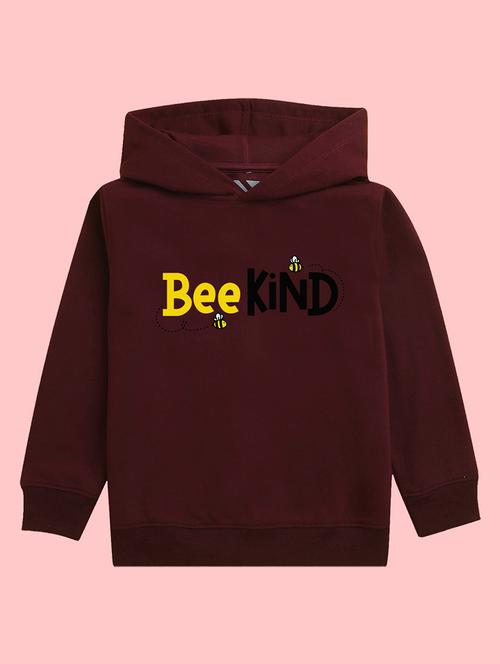 kids full sleeve typographic hooded sweatshirt - 20623719 - Very Small Image - 1