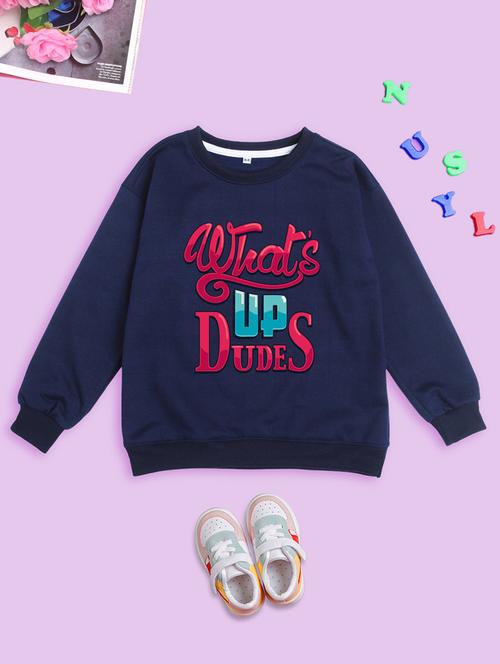 kids blue graphic printed sweatshirt - 20623760 - Very Small Image - 1