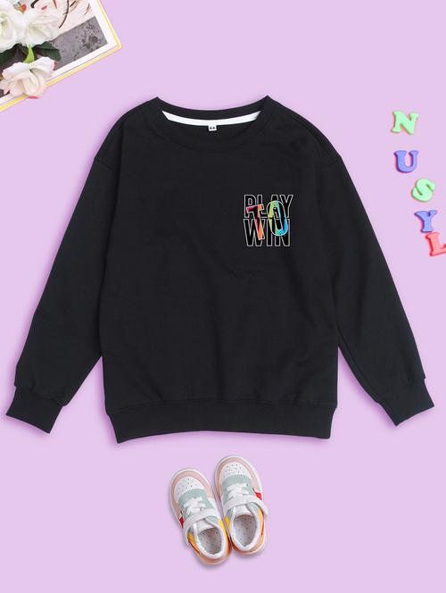 kids round neck typographic regular sweatshirt - 20623826 - Very Small Image - 1