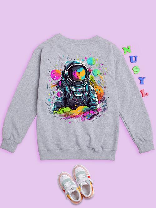 grey typographic regular full sleeve sweatshirt - 20623836 - Very Small Image - 1