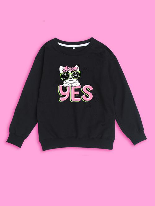 kids front print fleece sweatshirt - 20624263 - Very Small Image - 1