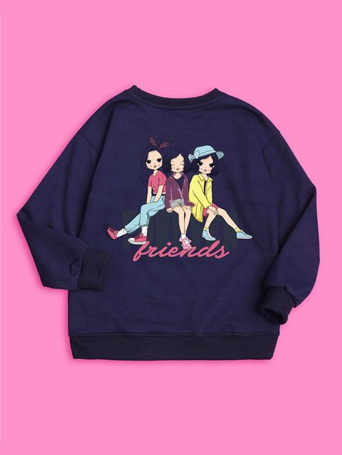 kids front print fleece sweatshirt - 20624266 - Very Small Image - 1