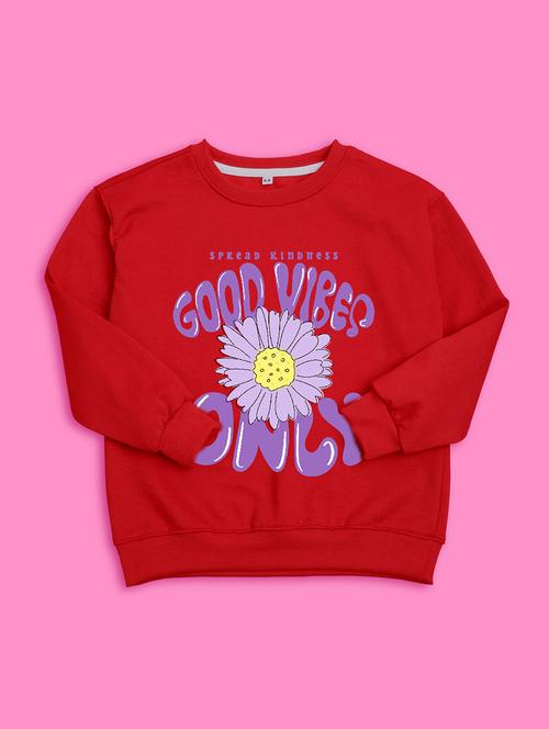 girls graphic printed round neck regular sweatshirt - 20624286 - Very Small Image - 1