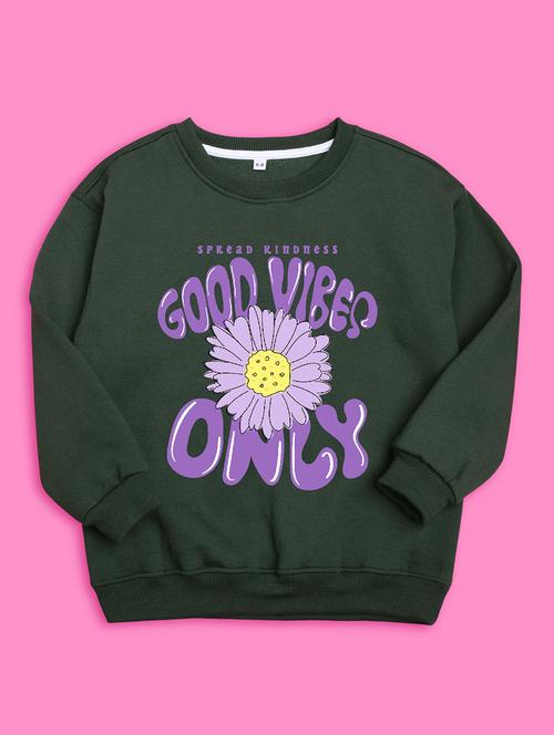 kids front print woolen pullover sweatshirt - 20624313 - Very Small Image - 1