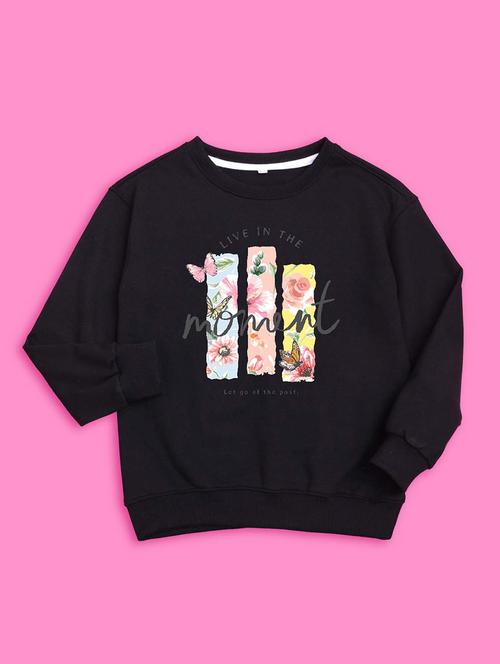 kids front print woolen pullover sweatshirt - 20624327 - Very Small Image - 1