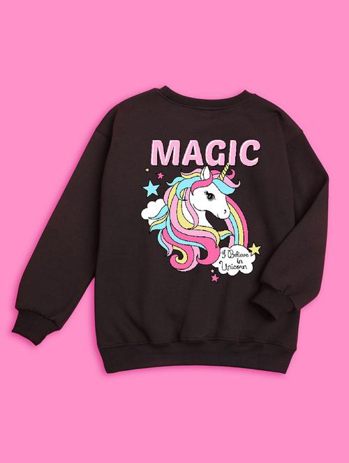 crew neck coffee brown graphic sweatshirt - 20624385 - Very Small Image - 1