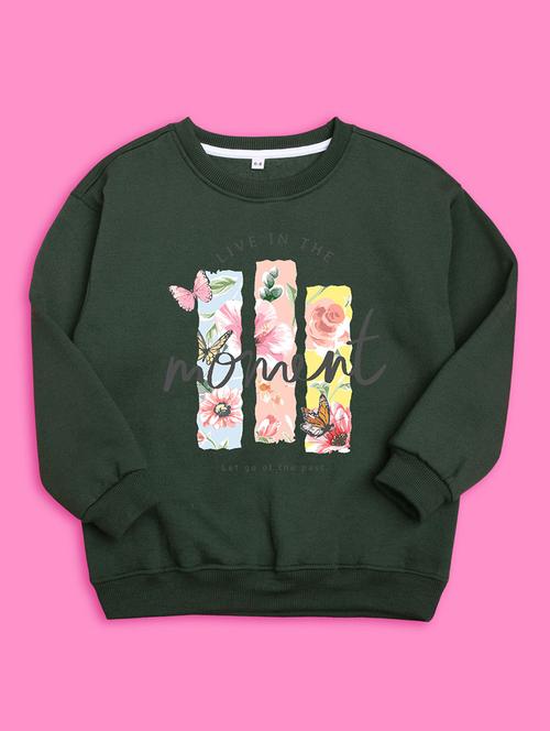 kids front print woolen pullover sweatshirt - 20624386 - Very Small Image - 1