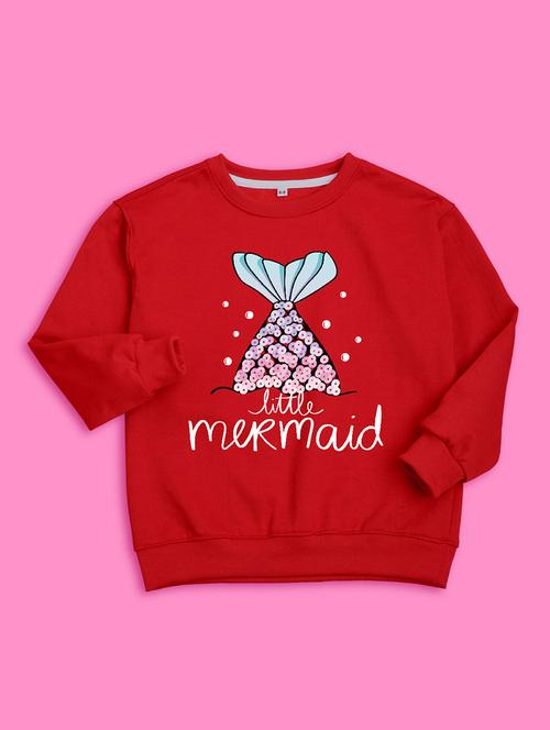 girls graphic printed round neck regular sweatshirt - 20624418 - Very Small Image - 1