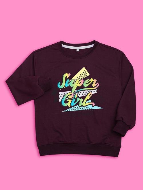 kids front print woolen pullover sweatshirt - 20624438 - Very Small Image - 1