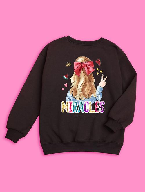 crew neck coffee brown graphic sweatshirt - 20624452 - Very Small Image - 1