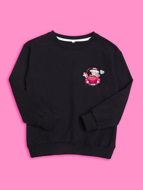 kids placement print woolen pullover sweatshirt - 20624467 - Very Small Image - 1
