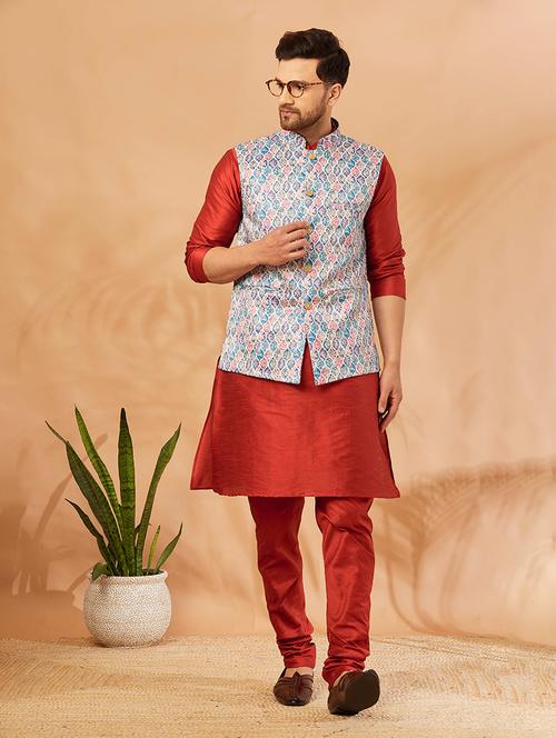 men kurta pyjama with jacket - 20624874 - Very Small Image - 1