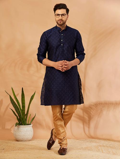 men self design kurta churidar set - 20624883 - Very Small Image - 1