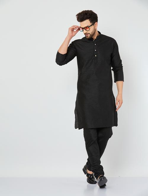 men mandarin neck kurta pyjama set - 20625024 - Very Small Image - 1