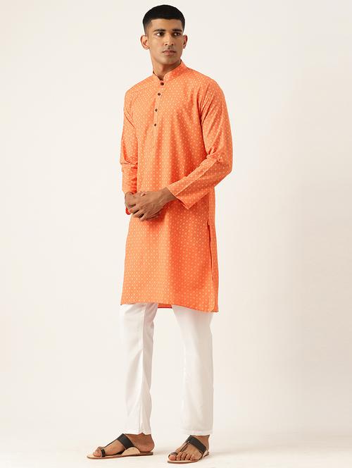men mandarin neck kurta pyjama set - 20625143 - Very Small Image - 1