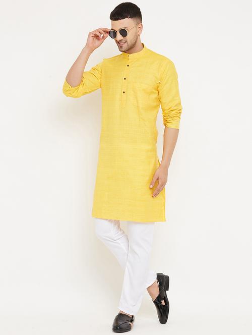men mandarin neck kurta pyjama set - 20625228 - Very Small Image - 1