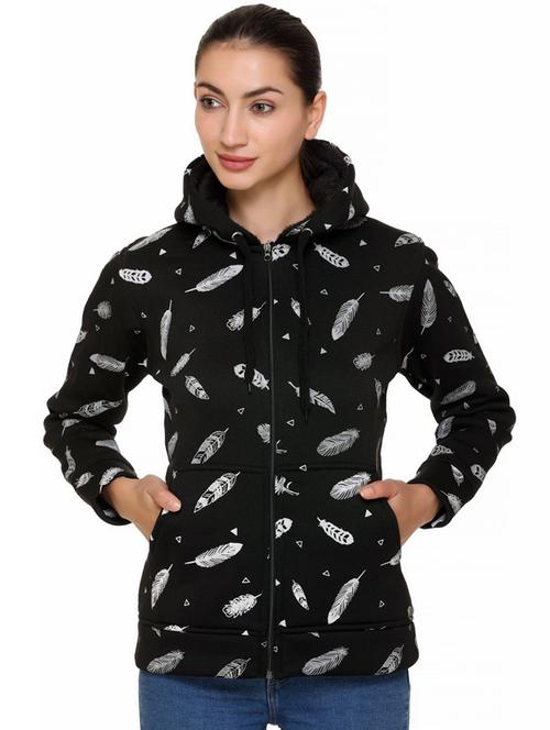 black long sleeve hooded sweatshirt - 20625502 - Very Small Image - 1