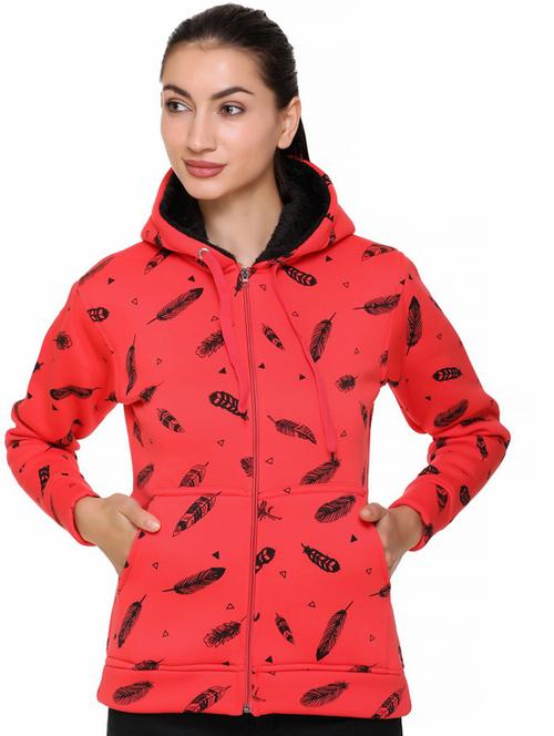 red long sleeve hooded sweatshirt - 20625506 - Very Small Image - 1