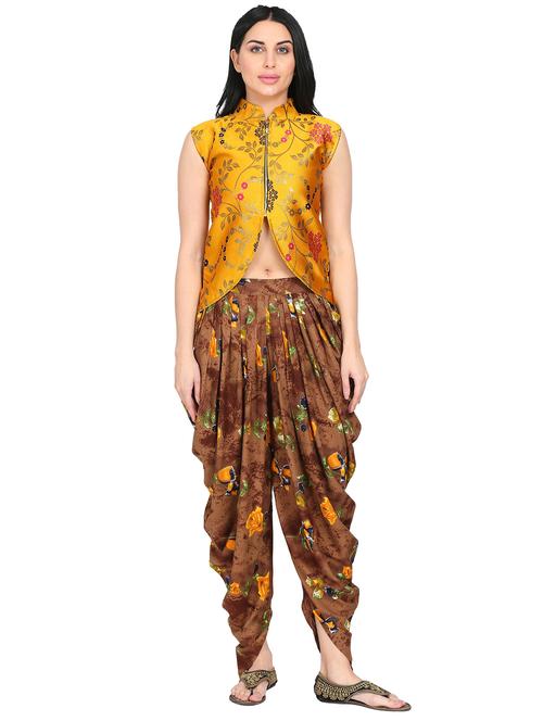 yellow sleeveless fusion set - 20626571 - Very Small Image - 1
