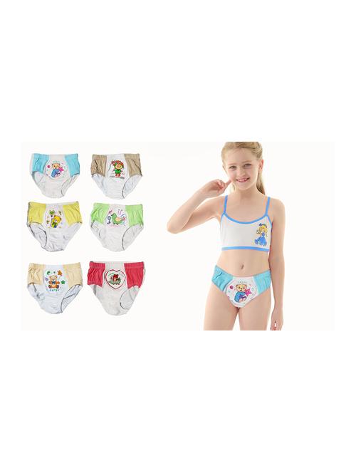 girls printed bloomers (pack of 6) - 20627382 - Very Small Image - 1
