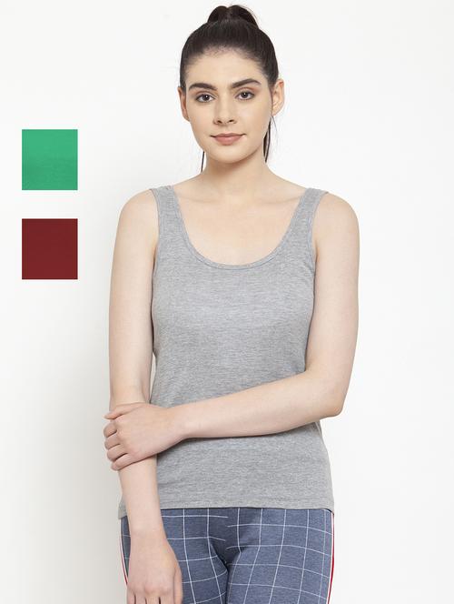women pack of 3 solid tank top - 20627851 - Very Small Image - 1