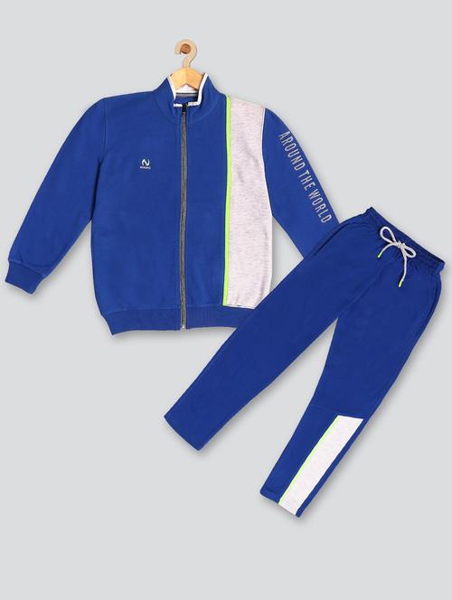 blue & white fleece track wear - 20627914 - Very Small Image - 1