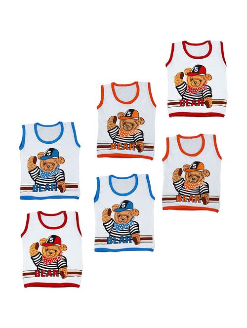 kids printed cotton vest combo - 20628258 - Very Small Image - 1
