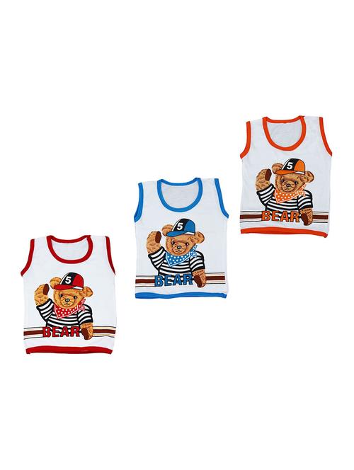 kids printed cotton vest combo - 20628265 - Very Small Image - 1