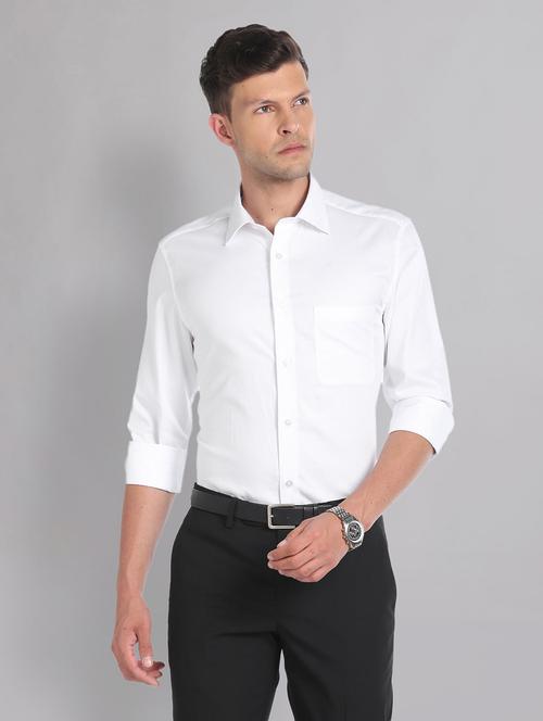 men white cotton formal shirt - 20632804 - Very Small Image - 1