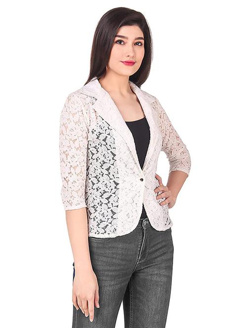wome lace detailed regular shrug - 20638797 - Very Small Image - 1